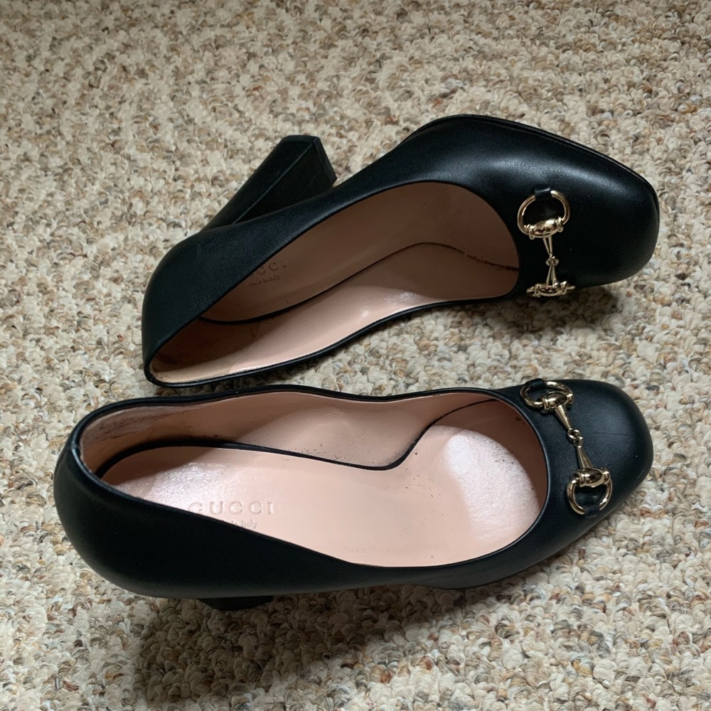 Gucci Block Heel Pumps, Size 38